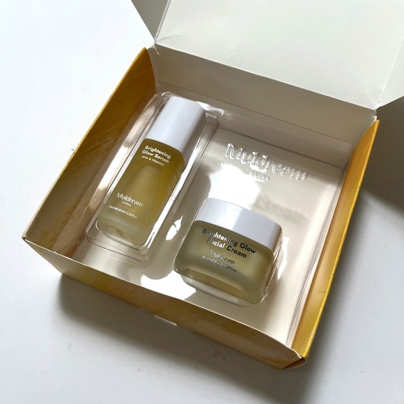 NIB MULDREAM Brightening Glow Special Kit AHA + Vitamin C Serum & Cream Box Set - Picture 3 of 5